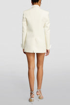Flowering Girl Women Crystal Bow-Detail Blazer Dress