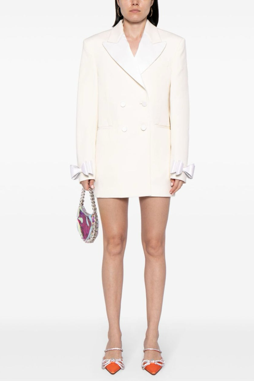 Flowering Girl Women Crystal Bow-Detail Blazer Dress
