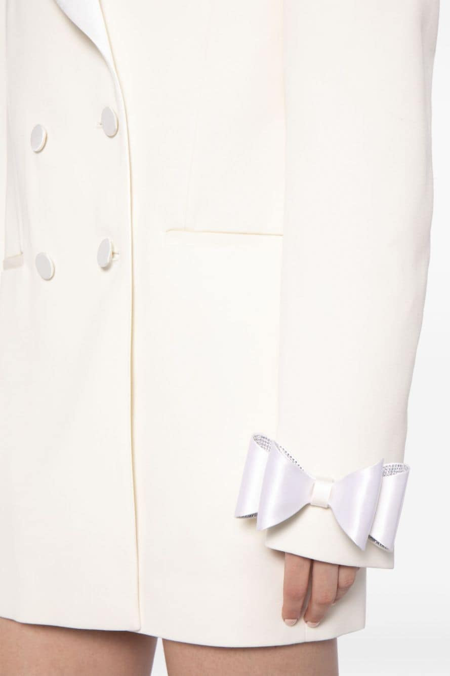 Flowering Girl Women Crystal Bow-Detail Blazer Dress