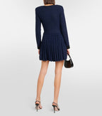 Flowering Girl Women Navy Weave Knit Mini Dress