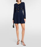 Flowering Girl Women Navy Weave Knit Mini Dress