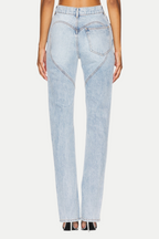 Flowering Girl Women Quinta Floral Zip-Hem Skinny Jeans in pale blue