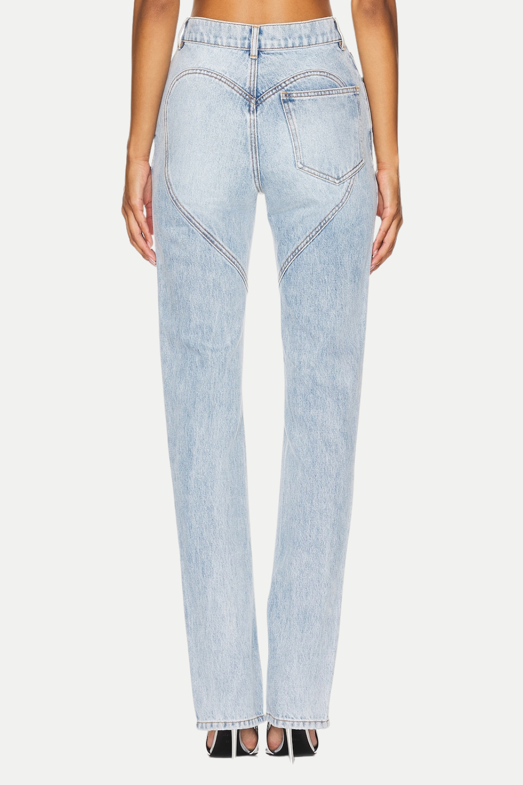 Flowering Girl Women Quinta Floral Zip-Hem Skinny Jeans in pale blue