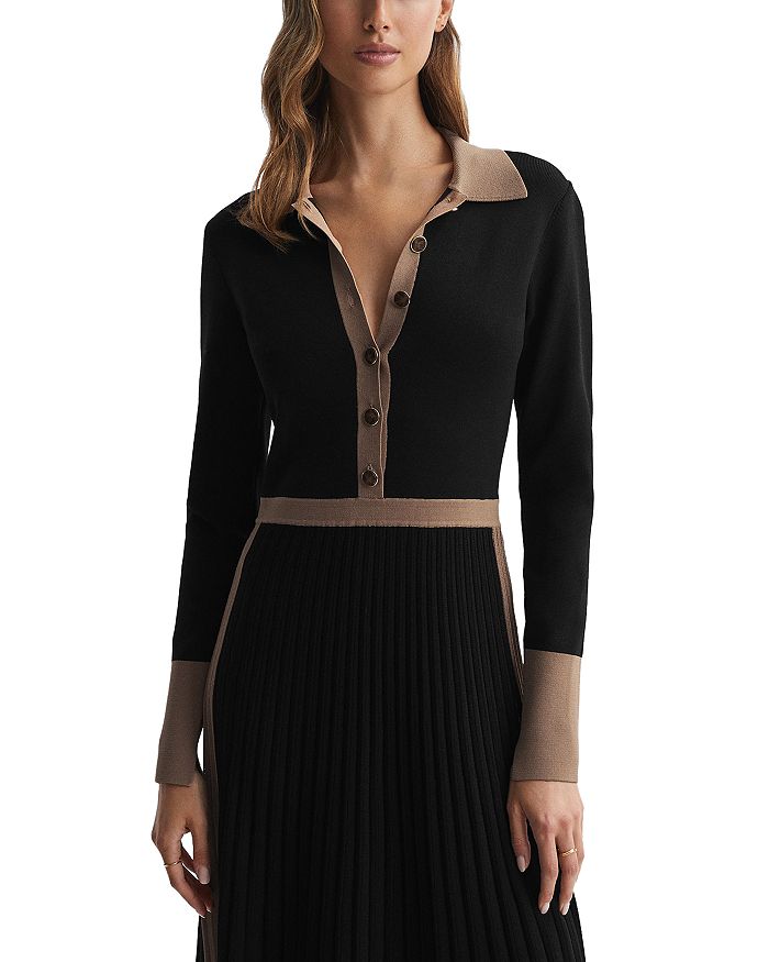Flowering Girl Women Mia Color Blocked Knit Dress