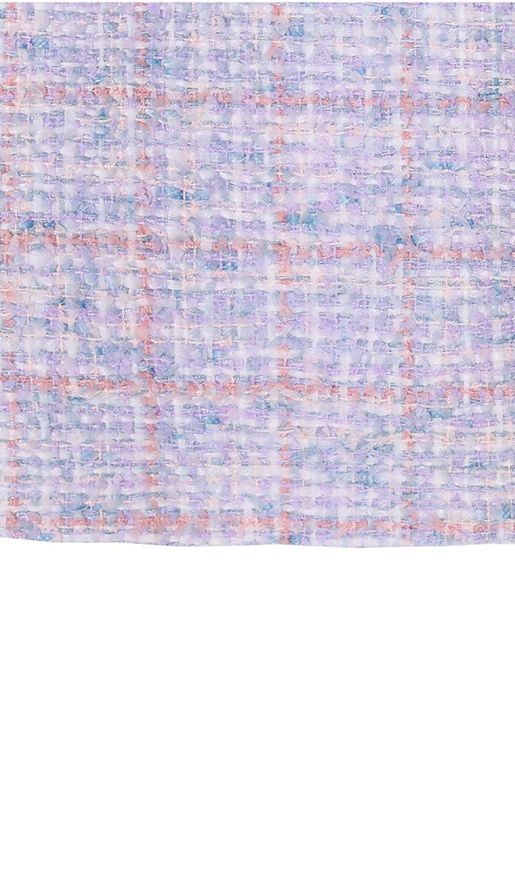 Flowering Girl Women Bowtie Tweed Mini Dress In Lavender