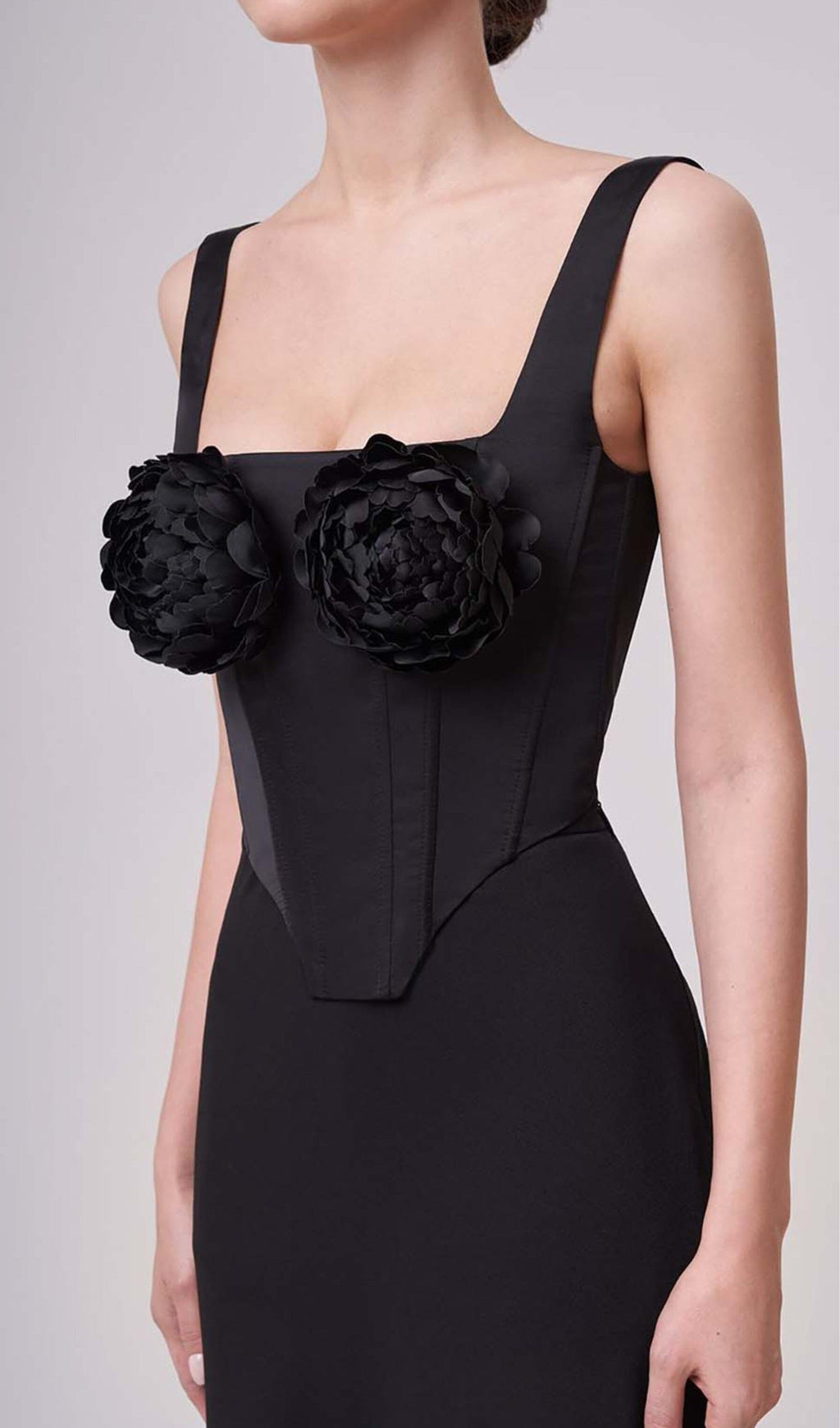 Flowering Girl Women Roses Embelished Corset Two Pieces Set