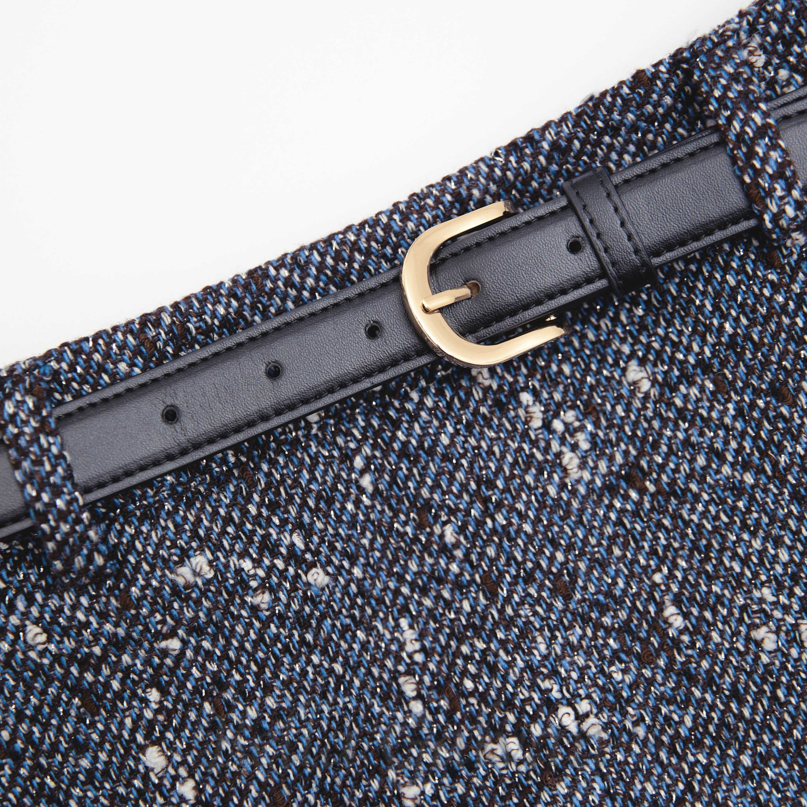 Flowering Girl Women blue boucle mini skirt