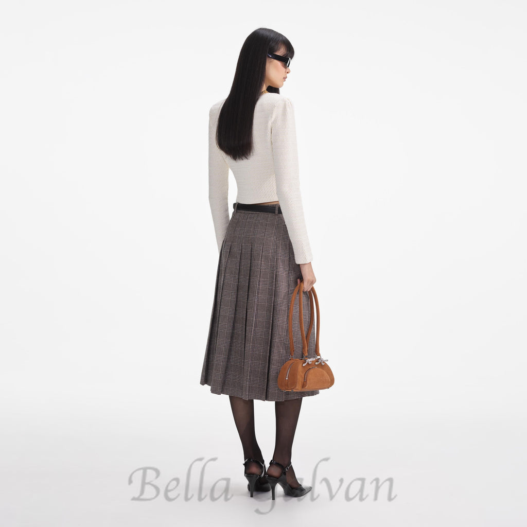 Flowering Girl Women cream lurex knit cardigan