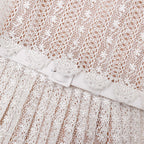 odelette Cream Organza Lace Mini Dress