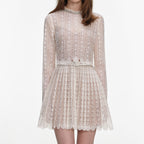 odelette Cream Organza Lace Mini Dress