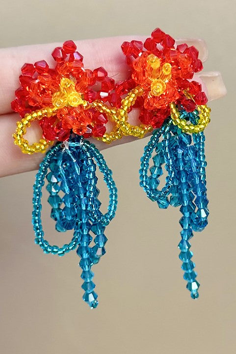 Flowering Girl Women Rachel Crystal Earrings