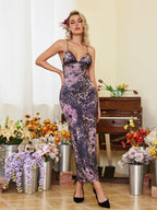 Flowering Girl Women Rajani Leopard Backless Maxi Dress
