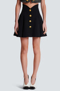 Flowering Girl Women Rayne Gold Buttoned Mini Skirt