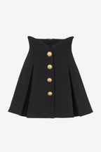 Flowering Girl Women Rayne Gold Buttoned Mini Skirt