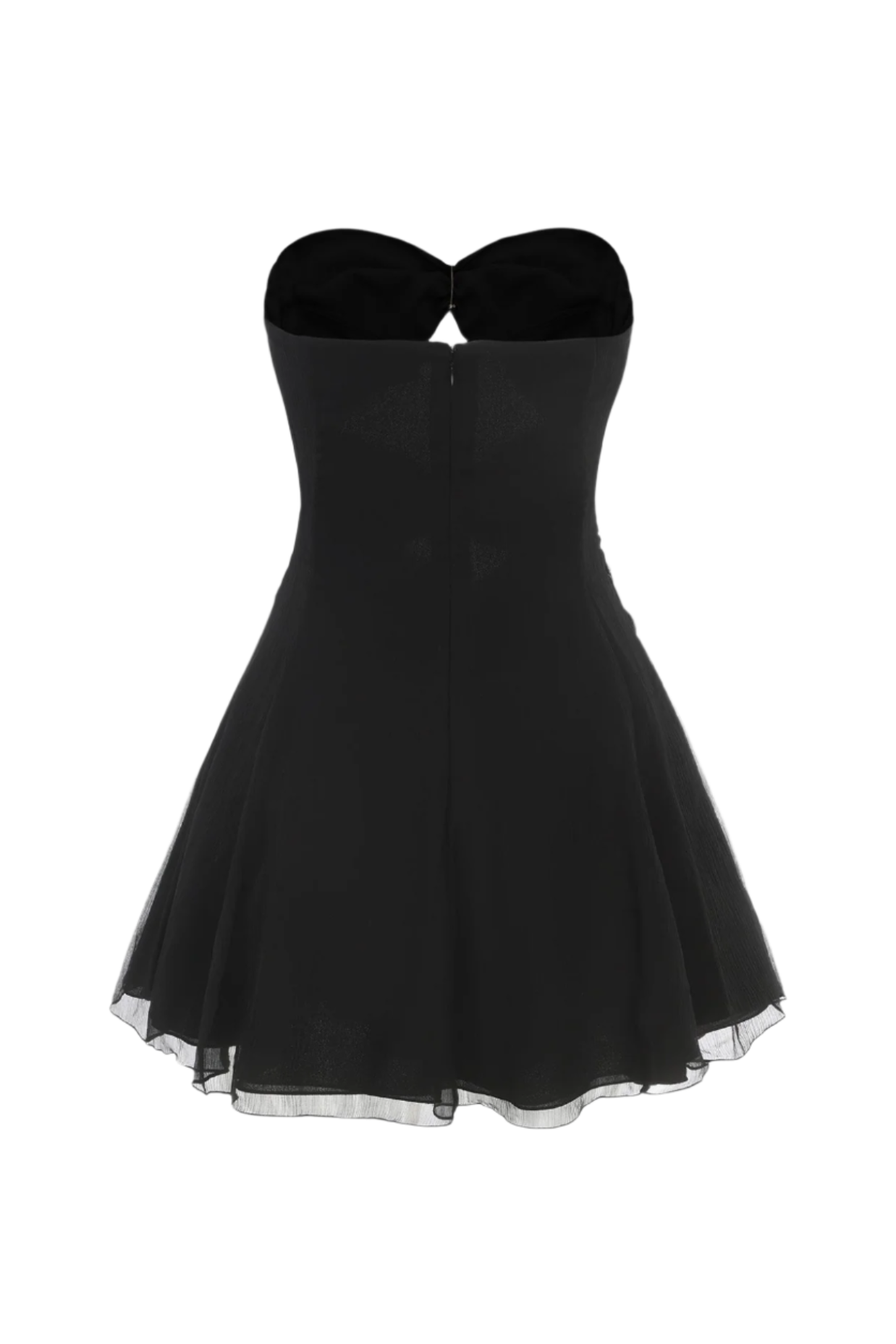 Flowering Girl Women Strapless Cutout Mini Dress - Black