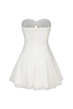 Flowering Girl Women Strapless Cutout Mini Dress - White