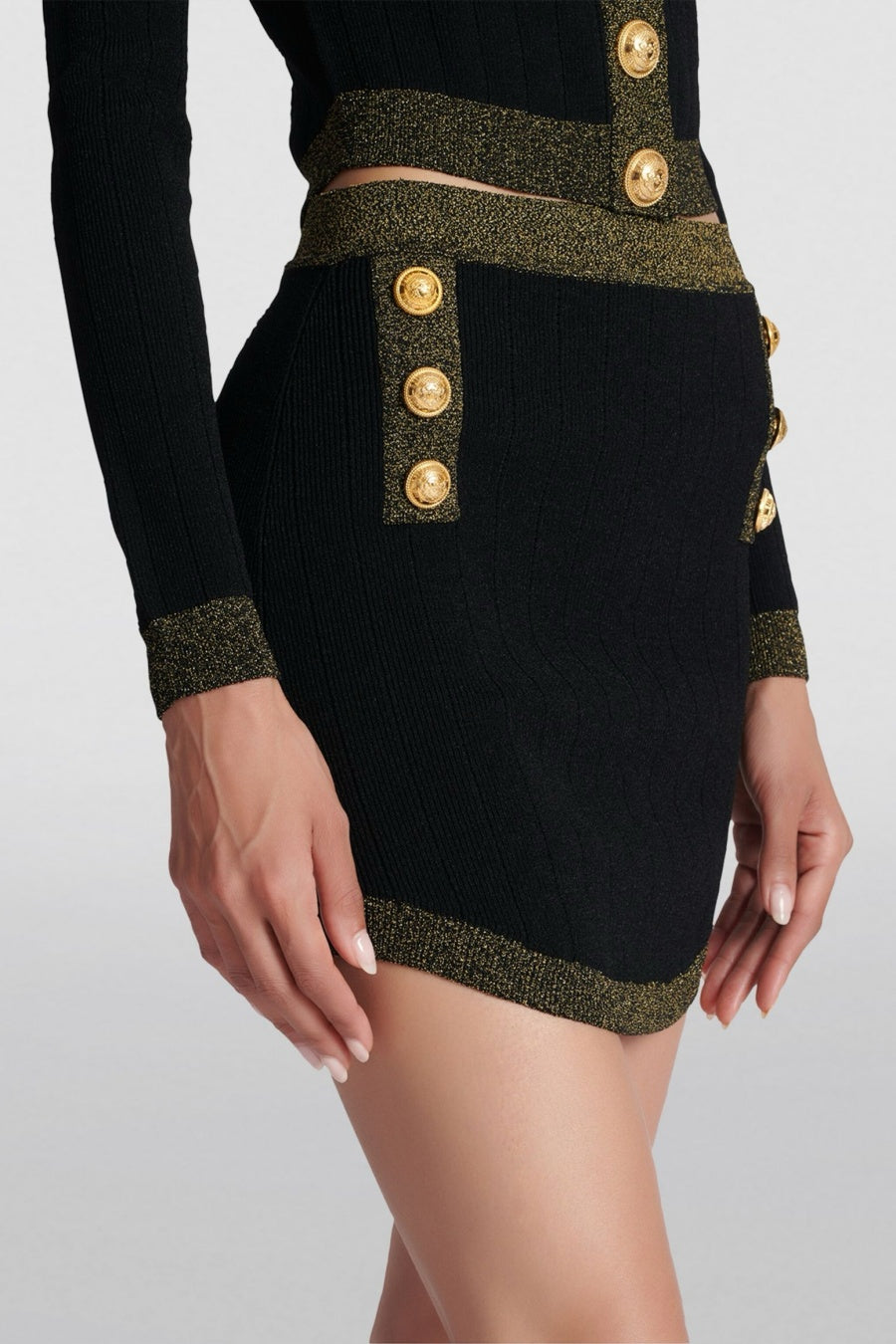 Flowering Girl Women Ryvia Buttoned Knit Mini Skirt