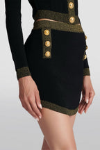 Flowering Girl Women Ryvia Buttoned Knit Mini Skirt