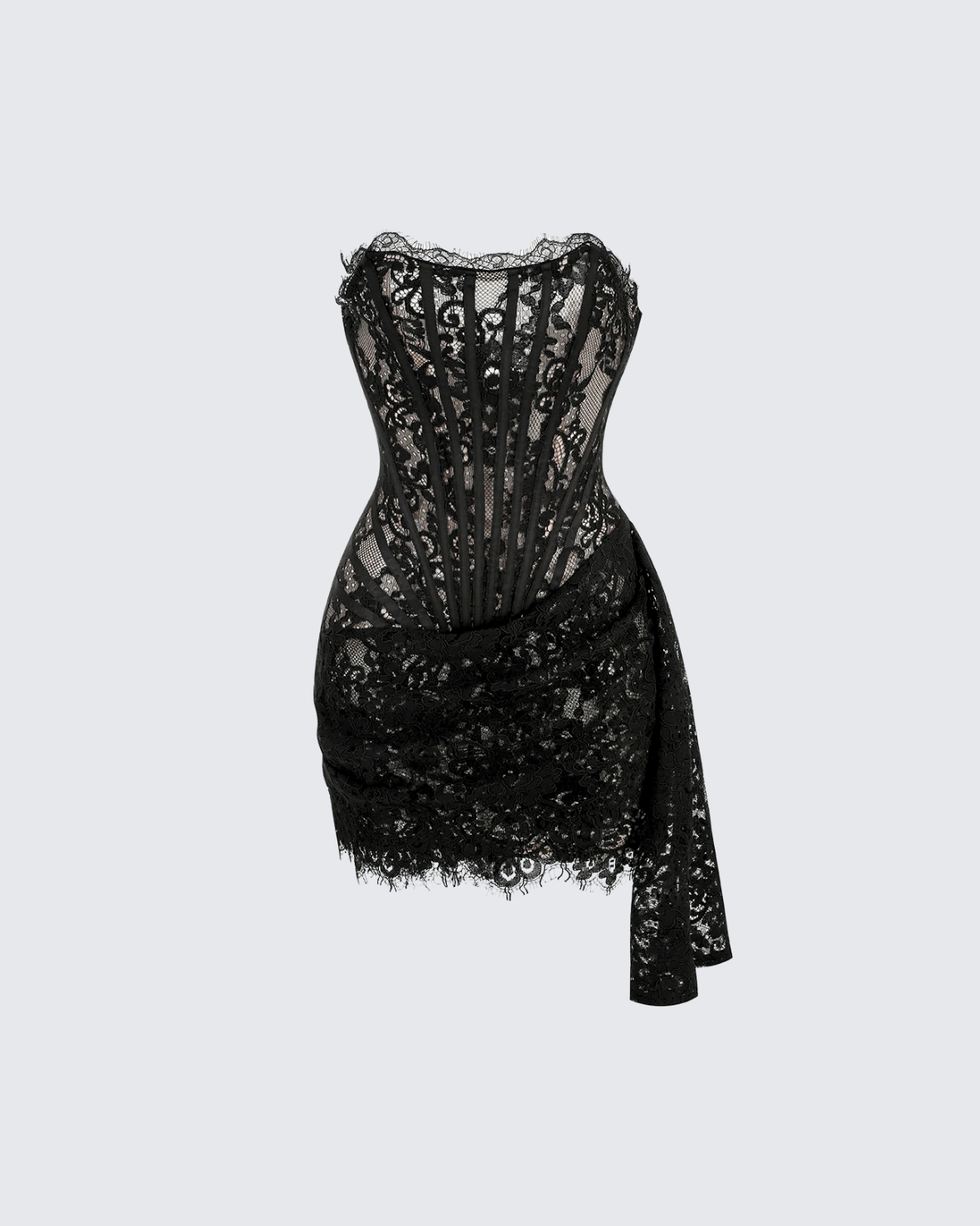 Angel Corset Draped Mini Dress