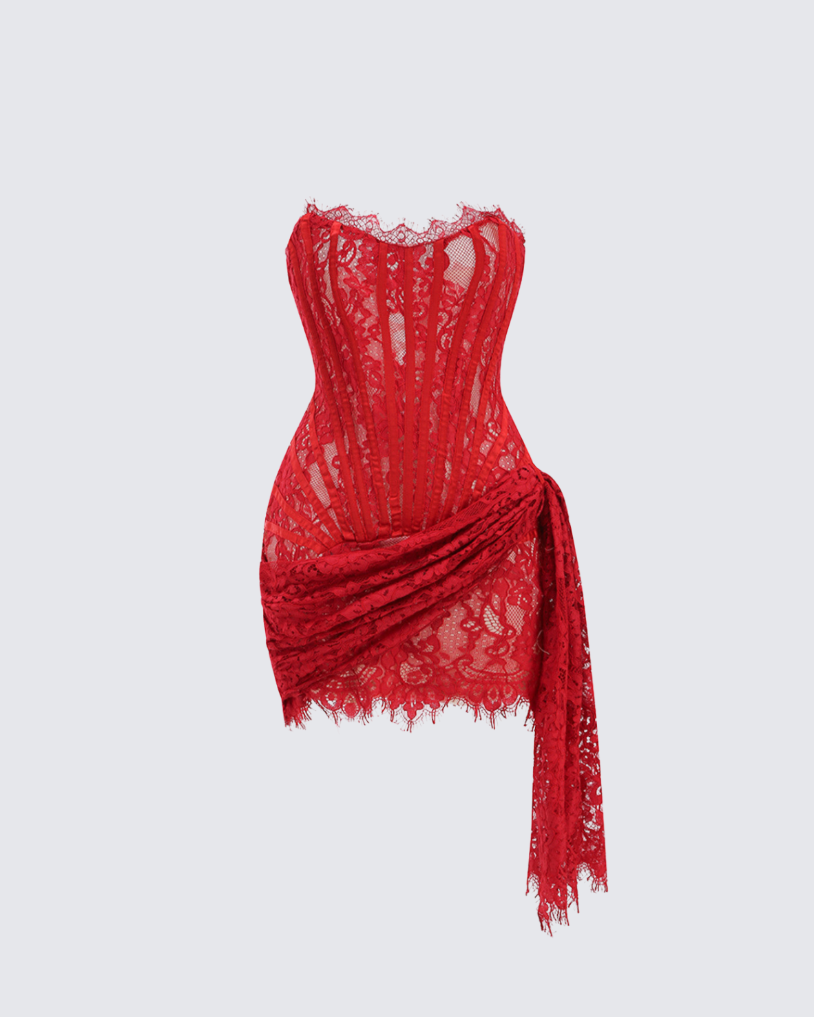 Flowering Girl Women Angel Corset Draped Mini Dress