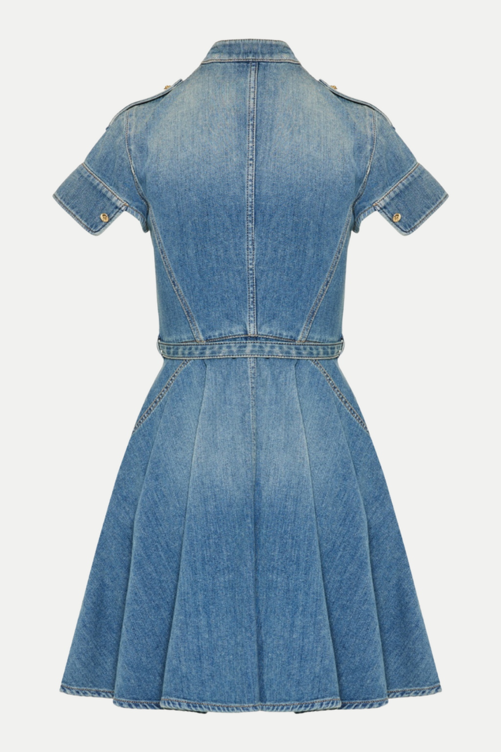 Flowering Girl Women Rigby Belted Denim Mini Dress