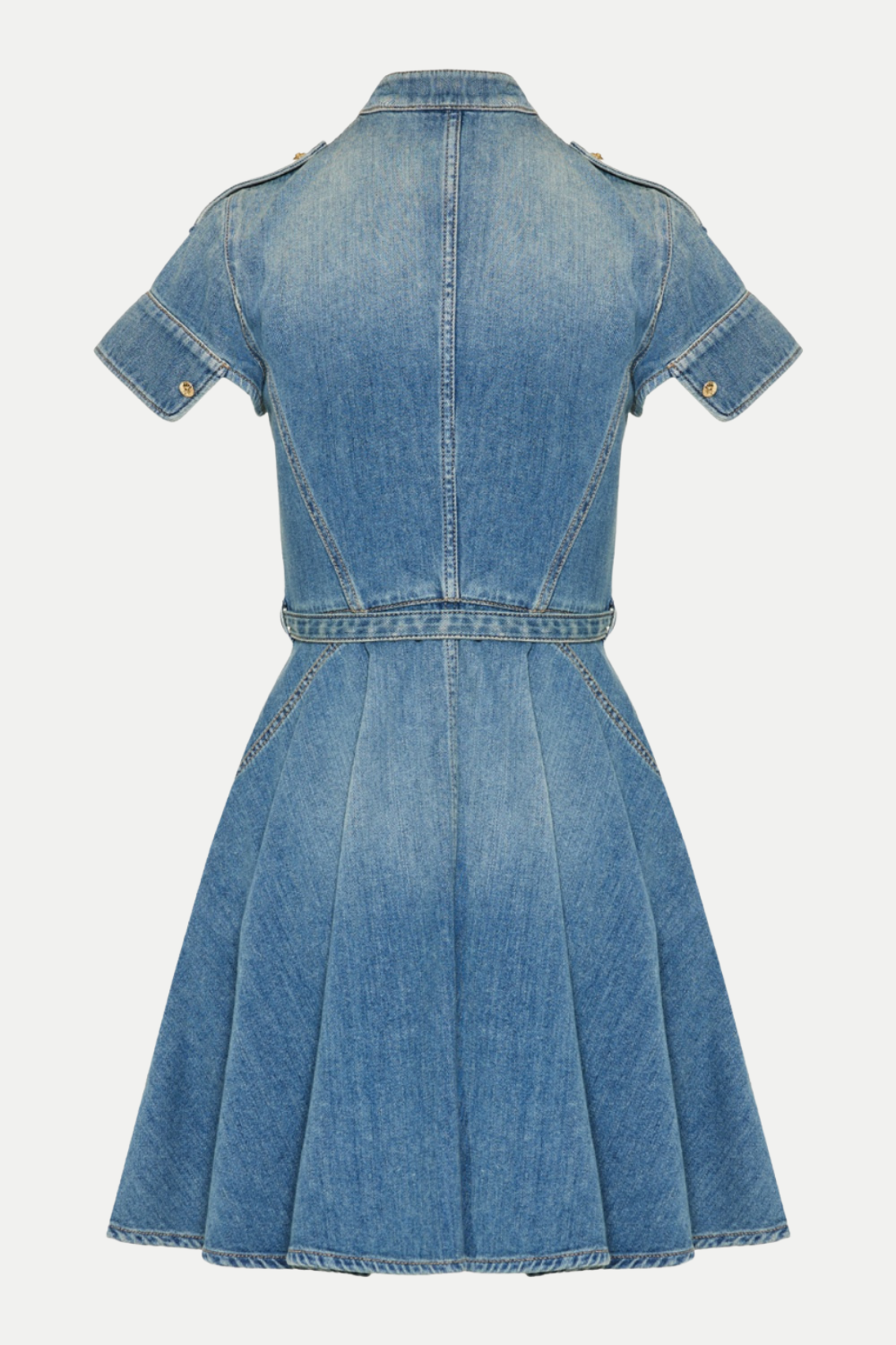 Flowering Girl Women Rigby Belted Denim Mini Dress