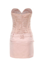 Flowering Girl Women Rolyn Ruched Mesh Strapless Mini Dress - Pink