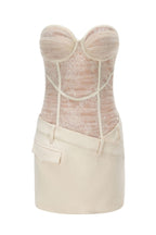 Flowering Girl Women Rolyn Ruched Mesh Strapless Mini Dress - White