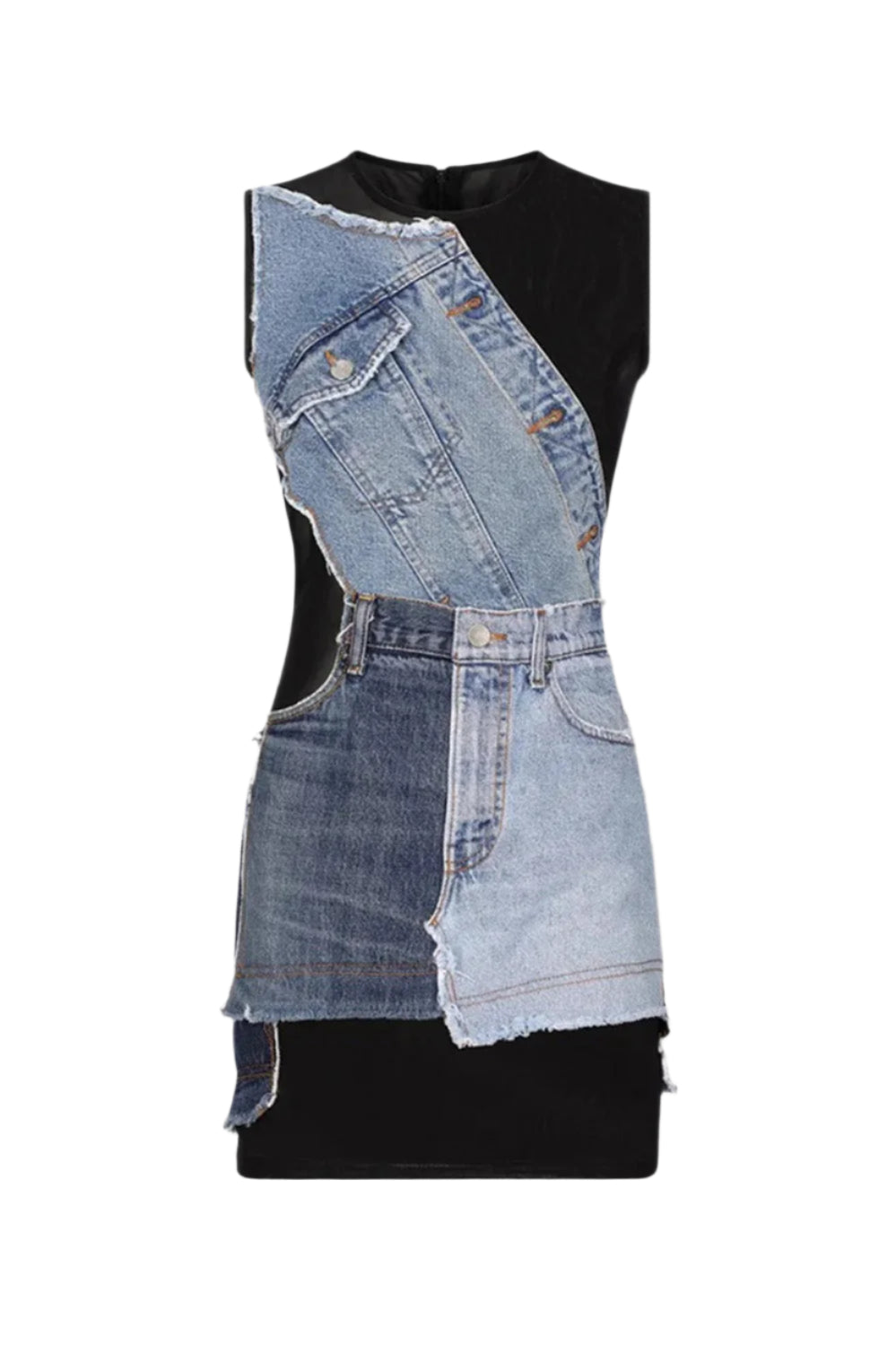 Flowering Girl Women Rory Patchwork Denim Mini Dress