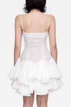 Flowering Girl Women Rosalia Lace Mini Dress - White