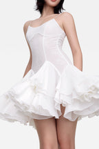 Flowering Girl Women Rosalia Lace Mini Dress - White