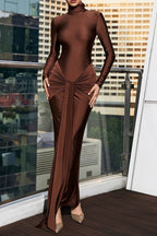 Flowering Girl Women Long Sleeve Twisted Maxi Dress