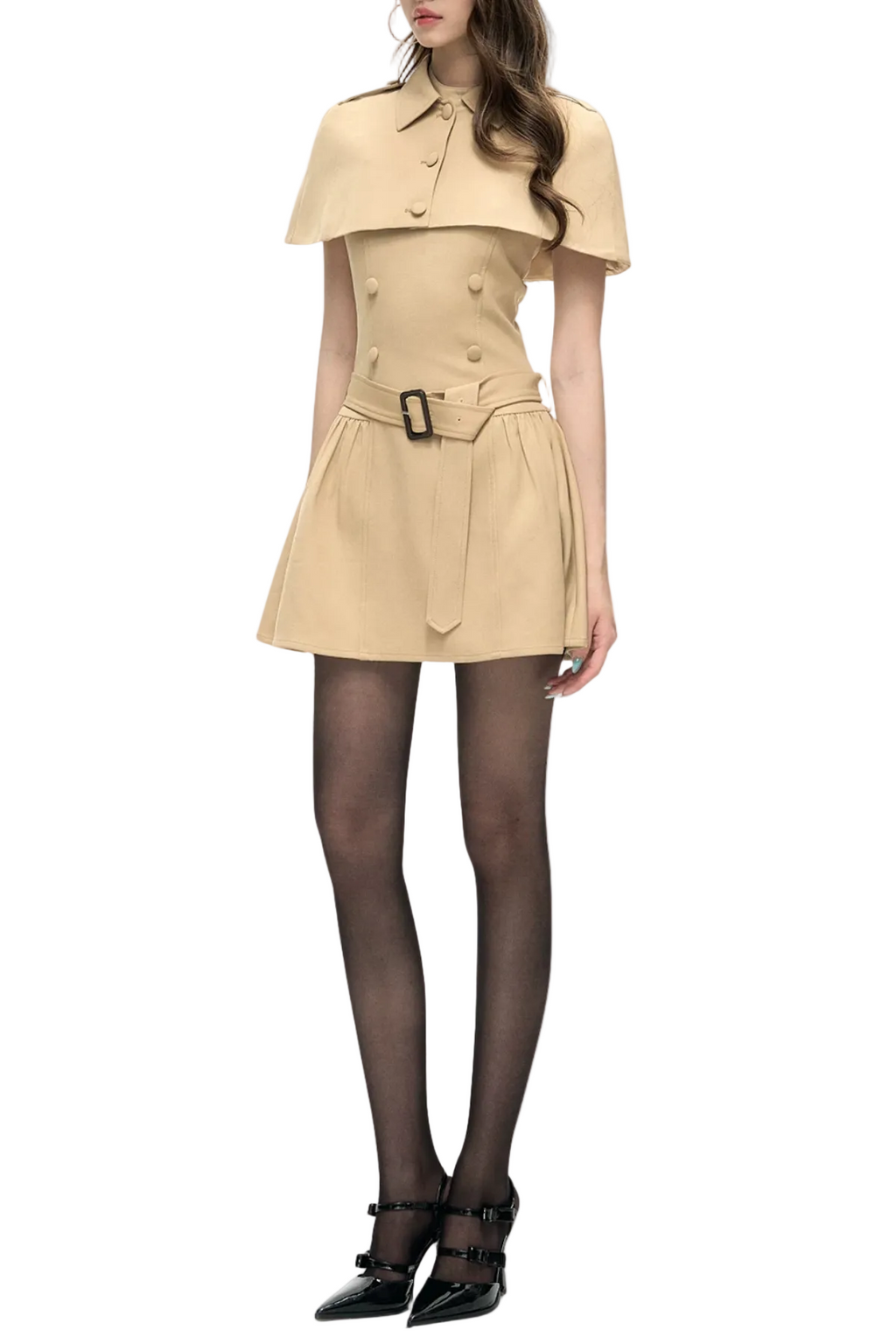 Flowering Girl Women Ryker Buttoned Cape & Mini Dress Set