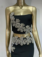 Flowering Girl Women Diamond Flower Long Set - Lizza