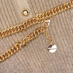 ellen Gold Lurex Ribbed Knit Maxi Dress