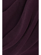 Flowering Girl Women Draped Off-The-Shoulder Crepe Maxi Dress In Burgundy