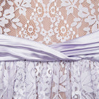 sabrina Lilac long sleeve Lace Satin Mini Dress