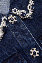 Flowering Girl Women Blue Denim Sleeveless Mini Dress