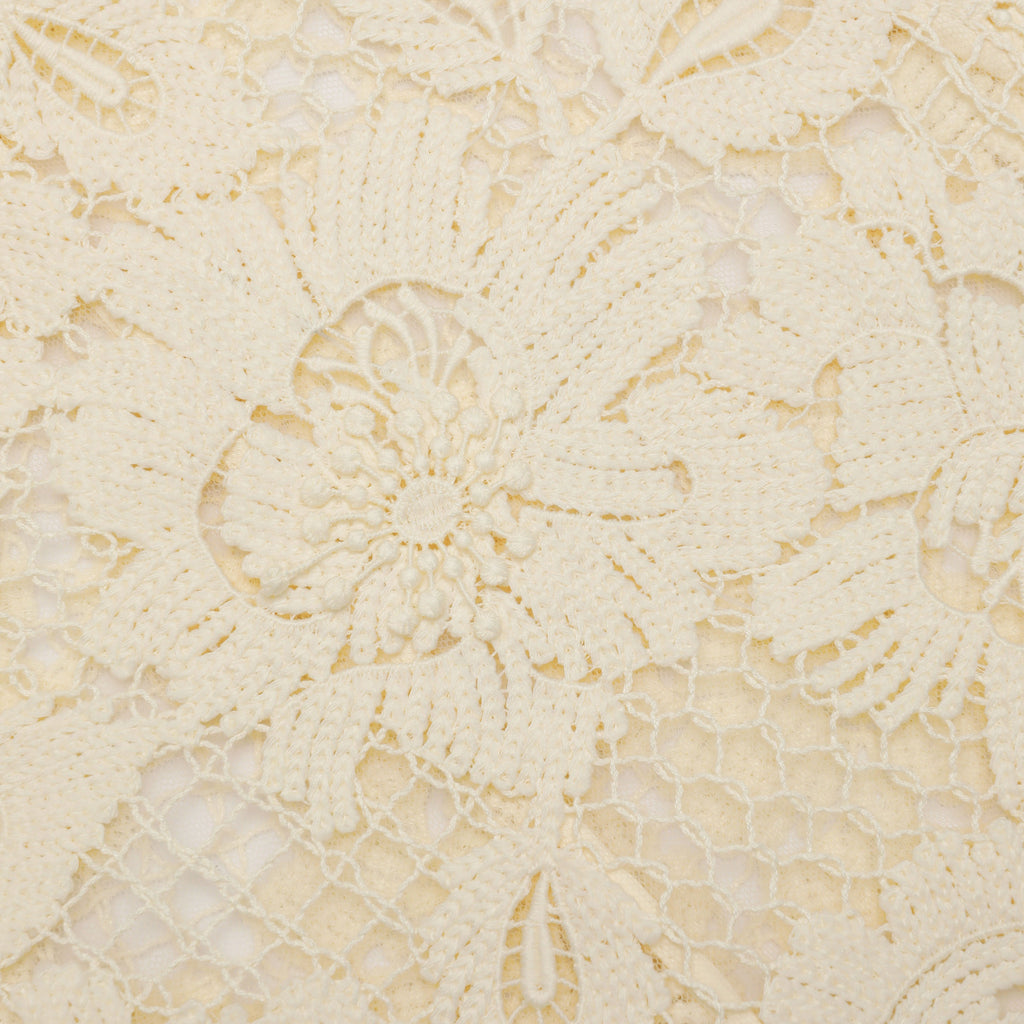 marjorie Yellow Crochet Lace hollow Midi Dress