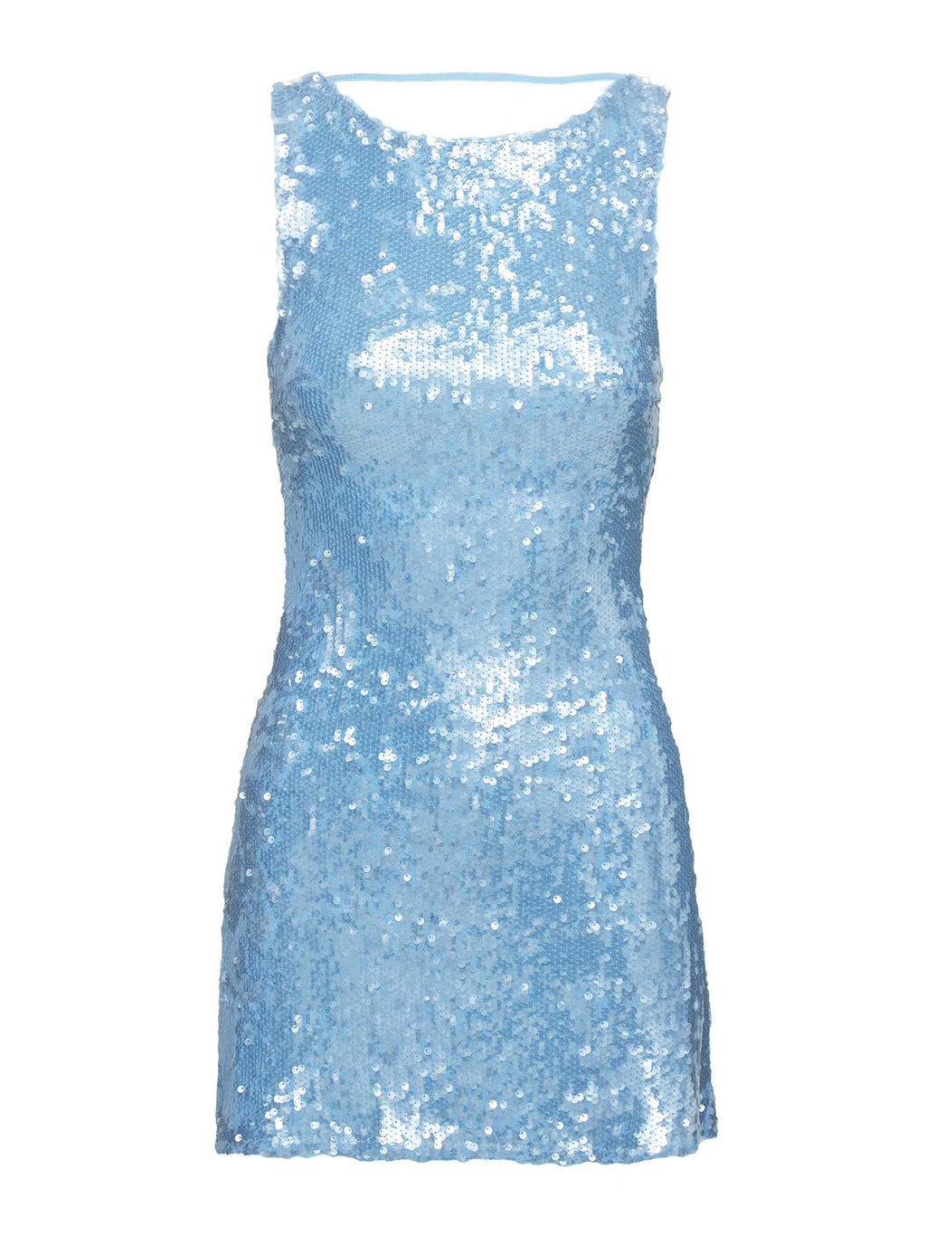 Flowering Girl Women Stargirl Sequin Mini Dress Baby Blue