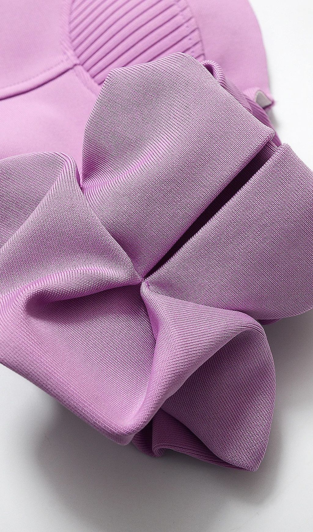 Flowering Girl Women Strapless Draped Sleeve Slits Bandage Dress In Purple