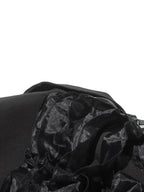 Flowering Girl Women Patchwork Ruffles Chic Blazer in black