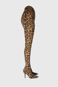Flowering Girl Women Sagier Leopard Print Pant Boots