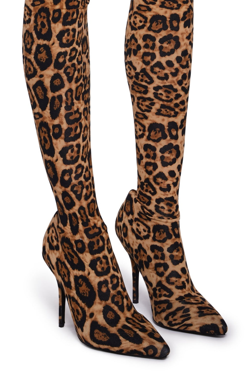 Flowering Girl Women Sagier Leopard Print Pant Boots