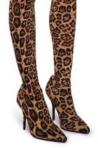 Flowering Girl Women Sagier Leopard Print Pant Boots