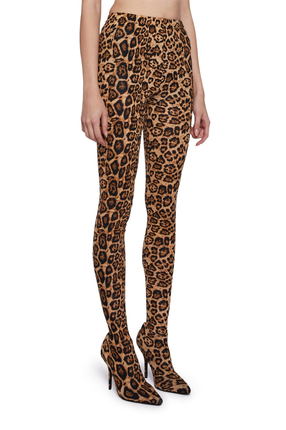 Flowering Girl Women Sagier Leopard Print Pant Boots