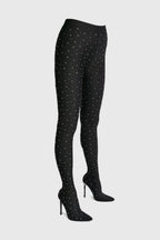 Flowering Girl Women Sagier Rhinestone Legging Boots - Black