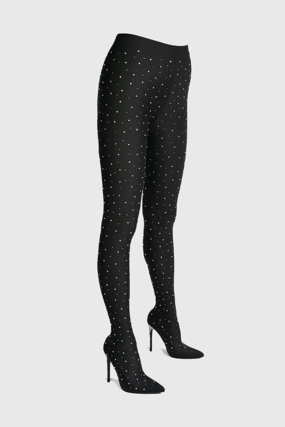 Flowering Girl Women Sagier Rhinestone Legging Boots - Black