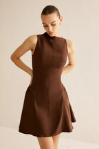 Flowering Girl Women Samantha Asymmetrical Flared Mini Dress
