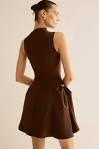 Flowering Girl Women Samantha Asymmetrical Flared Mini Dress